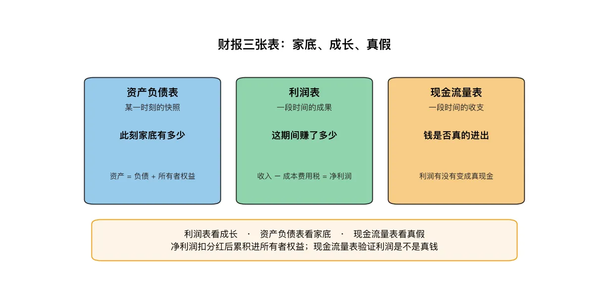 资产负债表、利润表、现金流量表三者的关系